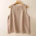 thumbnail image 4 of Bovemsi Women's Cotton Linen Camisole - Lightweight Comfortable V Neck Sleeveless Vest, Outer Wear & Base Layer for Under Clothes, 4 of 8