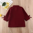 thumbnail image 5 of Little Girls Jacket, Solid Color Loose Bow Neck Side Pockets Outerwear, 5 of 5