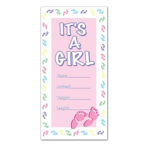 Beistle It's A Girl Door Cover Signs and Banners (Case of 12)
