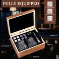 thumbnail image 2 of Fkszll Whiskey Stones Gift Set, Whiskey Glass Set Gifts for Men,2 Cup Mat, 8 Granite Chilling Whisky Rocks - Best Gifts for Men Dad Husband Boyfriend Birthday Present, 2 of 9