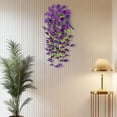 thumbnail image 6 of Hanging Artificial Flowers for Outdoors, Artificial Morning Glory Flowers Hanging Decoration, Wall Wisteria Hanging Basket Plants for Corridor Yard Gardens Porches Balconies Aisle Decor, 6 of 7