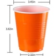 thumbnail image 2 of Disposable Plastic Cups, Orange Disposable Cups, 12 Ounce Plastic Party Cups, Strong and Sturdy Disposable Cups for Party, Wedding, Christmas, Halloween Party Cup, 100 Pack (Orange, 12OZ), 2 of 10