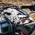 thumbnail image 2 of Garronmavis Brown Cow Print 23×10 Inch ATV Seat Cover Waterproof Non-Slip Four Wheeler Seat Cover Compatible with Polaris Sportsman Polaris Scrambler Honda Rancher, 2 of 7