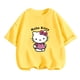 thumbnail image 3 of Camiseta de Anime Hello Kitty, conjuntos de camisetas para niños, moda para mujeres, ropa de manga corta para bebés, camisetas casuales de verano para miércoles, 3 of 5