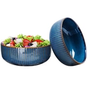 Large Salad Bowl, 1800ml/61oz Large Bowl ,Ceramic Fruit Serving Bowls, Stylish Blue Bowl ,Round Soup Bowl,Bowl for Soup,Salad,Cereal,Ramen