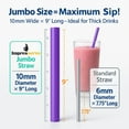 thumbnail image 3 of Impresserve Colorful Assorted Jumbo Smoothie Straws - 100 Count, 3 of 6