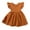 Brown, variant on FAOWME Toddler Kids Girls Solid Color Short Fly Sleeve Bowknot Tulle Gown Dress Sundress Vacation Dresses Pink 2-3 Years
