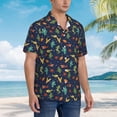 thumbnail image 5 of Easygdp Shells and Seaweed Men's Hawaiian Shirts Print Lapel Short Sleeve for Beach, vacation, party, casual occasions - Large, 5 of 9