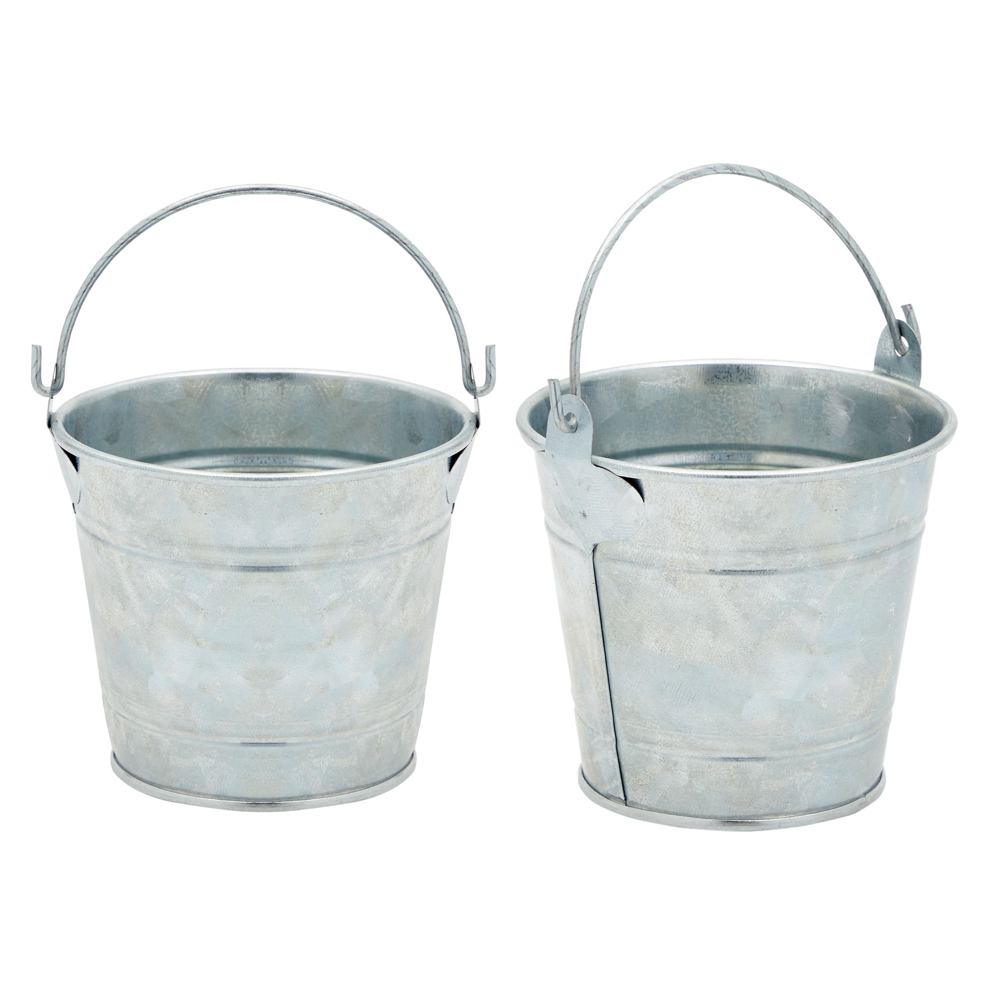 6 Pack Small Galvanized Metal Buckets with Handles, Mini Tin Pails for  Party Favors, Succulents, Rustic Home Decor (3 In) 