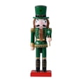 thumbnail image 1 of Figurita de madera de pie, marioneta de Cascanueces, adornos tradicionales del Día de San Patricio, decoración artística para el hogar para estantería de escritorio, 25CM, 1 of 5