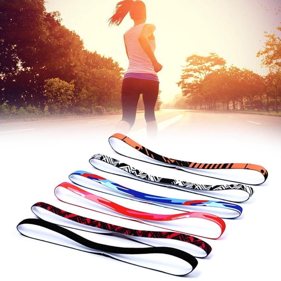 RUOYING Fitness Yoga Hair Band Sports Headband Anti-Slip Elastic Rubber Hairband> R1N2