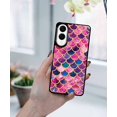 thumbnail image 5 of WIRESTER Shockproof Soft Rubber Cover Case for Samsung Galaxy S25 Edge 6.7 inch 2025, Pink Mermaid Scales, 5 of 5
