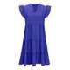 thumbnail image 5 of Vestido de Verano de Manga Corta para las Mujeres Moda Casual Cuello en V Vestido con Ruffles, Poliéster Ligero de Color Sólido para Fiestas, Bodas Y Diario, 5 of 6