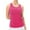 Hot Pink, variant on Women's Solid Color Yoga Vest Sports Quick Drying Vest