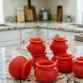thumbnail image 3 of 6-Piece Mini Bucket Set: Portable candy buckets, Halloween decorations, and home decorâ for holiday parties,Red,5.5,Home, 3 of 5