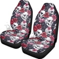 thumbnail image 7 of Uorisanigo Skull Floral Car Front Seat Covers Waterproof Universal Front Seat Cover Removable Automotive Accessories Easy Installation Suitable for Cars, SUV and Trucks, 7 of 7