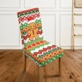 thumbnail image 5 of Cute Gingerbread Man Christmas Chair Covers Set of 6 Removable Washable Anti Slip Chair Covers for Dining Chairs Spandex Parsons Chairs Slipcover Xmas Furniture Protector for Dining Room, 5 of 7