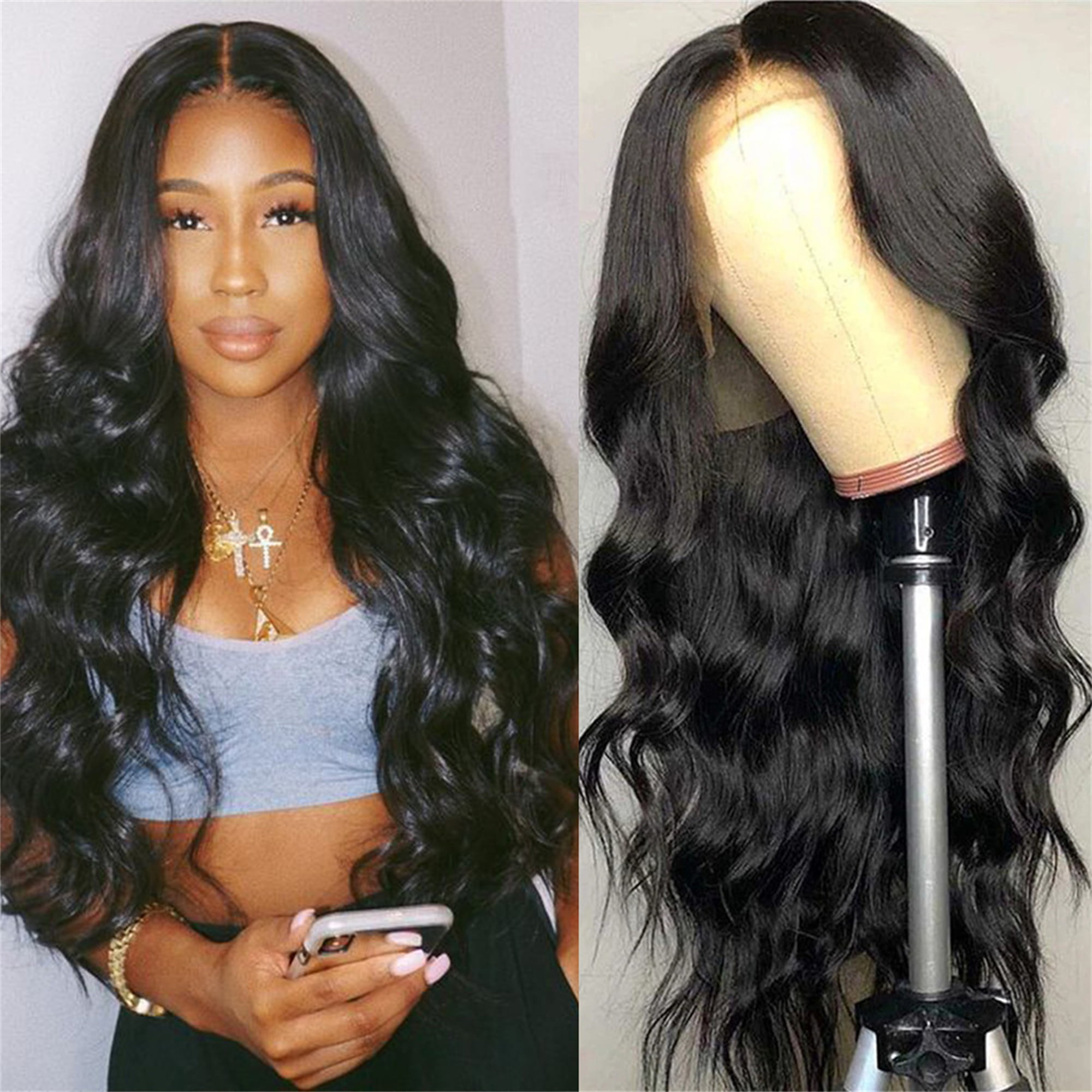 Beauhair Human Hair Wigs Body Wave Lace Front Wig 13×4 Lace Hair Wig ...