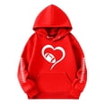 thumbnail image 4 of Ydojg Toddler Girls Sweatshirts Hoodie Long Sleeve Soft Sweatshirt Graphic Hoody Kids Cute Pullovers Top Clothes For Girls Red Size 3-4 Years, 4 of 4