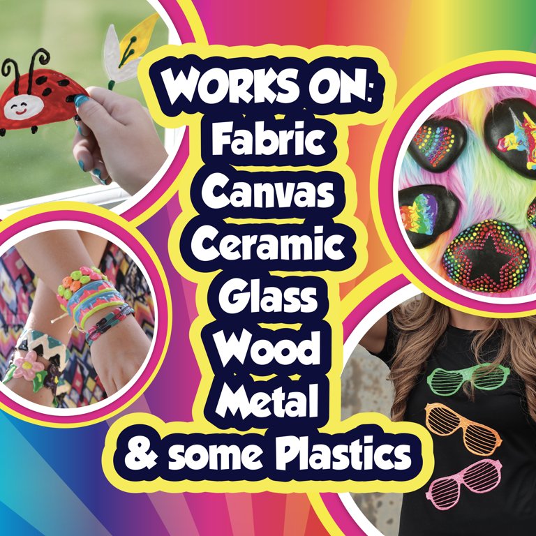 Word Rocks made with puffy paint