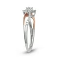 thumbnail image 2 of MyDiamondBox 1/3cttw White Diamond Ring Crafted in Rhodium Plated & Rose Gold Plated Sterling Silver, Real Diamond Ring for Women, US9, 2 of 3