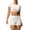 White-workout sets for women, variant on FNFYFH Womens Workout Sets Stretch Slim Fitted 2 Piece Yoga Outfits Shorts and Crop Top Matching Gym Athletic Clothing Set