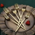 thumbnail image 2 of Matt Gold Dinner Forks 6 Piece, Stainless Steel 8.4'' Forks Silverware Set, Dessert Forks, Table Forks, Salad Forks for Home, Kitchen or Restaurant, Dishwasher Safe, 2 of 7