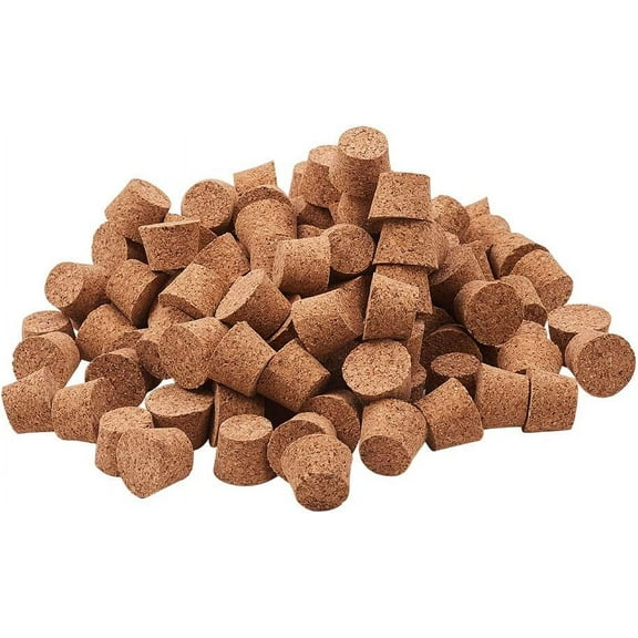 120pcs 1/2" Mini Tapered Wooden Cork Bung Stopper, Replacement Mini Tapered Cork Plug Tops Suitable for DIY Crafts, Jars and Bottles