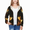 thumbnail image 3 of Cauagu Cool Black Eagle Print Sun Protection Jacket for Teen,Full-Zipper Long Sleeve Sun Shirts with Pockets UV Hoodie Shirts Outdoor Athletic Jacket-X-Large, 3 of 7