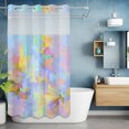 Blue Purple Oil Painting No Hook Shower Curtain with Snap in Liner ...