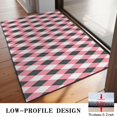 thumbnail image 3 of Pink and Black Argyle Pattern Door Rugs,Washable Non Slip Door Mats Indoor,Decorative Door Mats,Entry Mat Indoor for Entrance,Bedroom,Kitchen,Bathroom,20"x32", 3 of 6