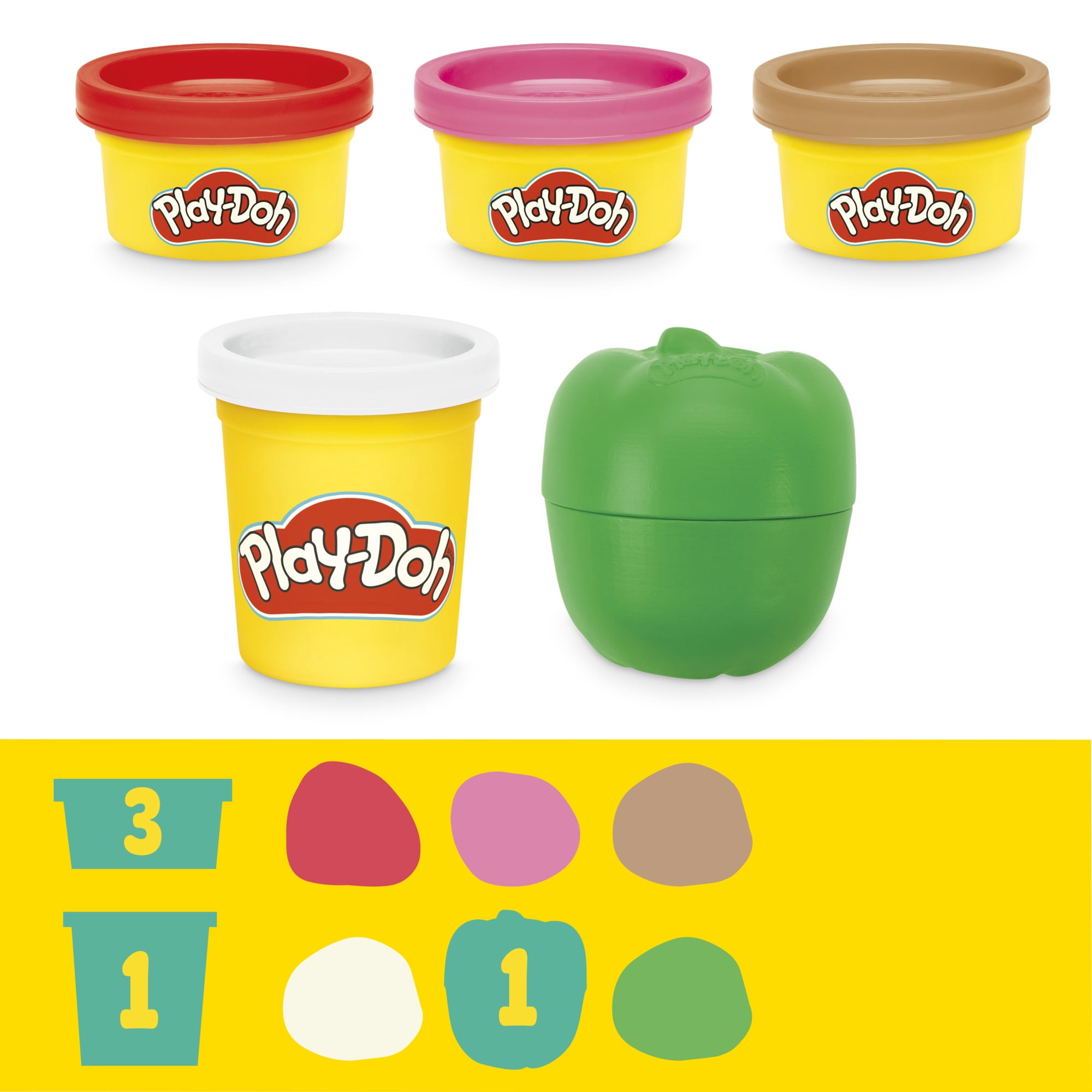 Play-Doh Wok & Wonton 8-Piece Kitchen Playset for Kids 3+