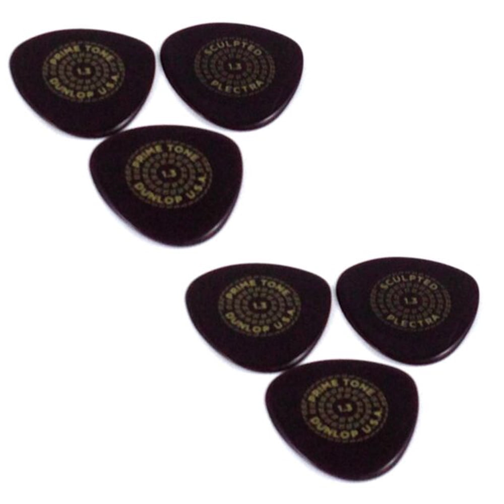 Dunlop Guitar Picks  6 Pack  Primetone Semi-Round Smooth Hand Sculpted  1.3mm