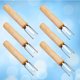 thumbnail image 1 of WEUVEB 10Ud Tenedores Para Barbacoa De Inoxidable 304 Con Mango De Madera Color Para, 1 of 8