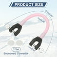 thumbnail image 2 of Uxcell Ski Tip Connector, Snowboard Clip Ski Training Aid Basic Turning Portable Durable Holder Skiing Accessories- Fitting for (Beginners Skiing Training/Speed Control) 2 Pcs & Pink, 2 of 7