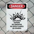 thumbnail image 4 of Explosive Vapors No OSHA Danger Aluminum Sign 24 Inch x 18 Inch - 5 Pack, 4 of 8