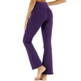 thumbnail image 5 of MAWCLOS Women Bottoms Solid Color Harem Pants High Waist Trousers Ladies Sport Activewear Fitness Purple 3XL, 5 of 7
