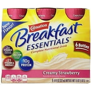 Carnation Breakfast Essentials Ready To Drink, Strawberry, 8 Fluid Ounce (Pack Of 24)