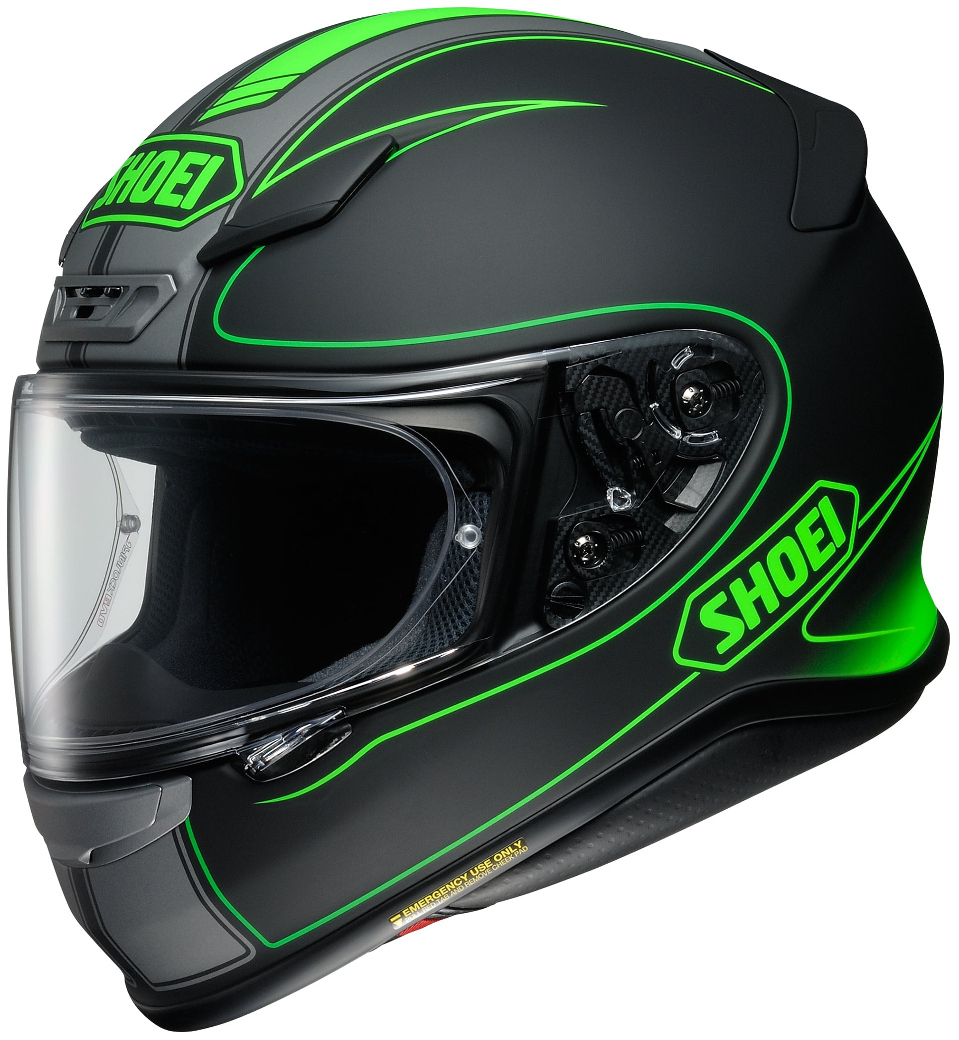 Shoei RF-1200 Flagger Helmet Black/Green XXL 0109-3104-08 - Walmart.com