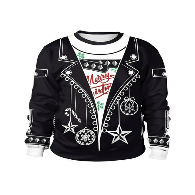 Ugly Christmas Sweatshirt Men Women Crew Neck Sweatshirt