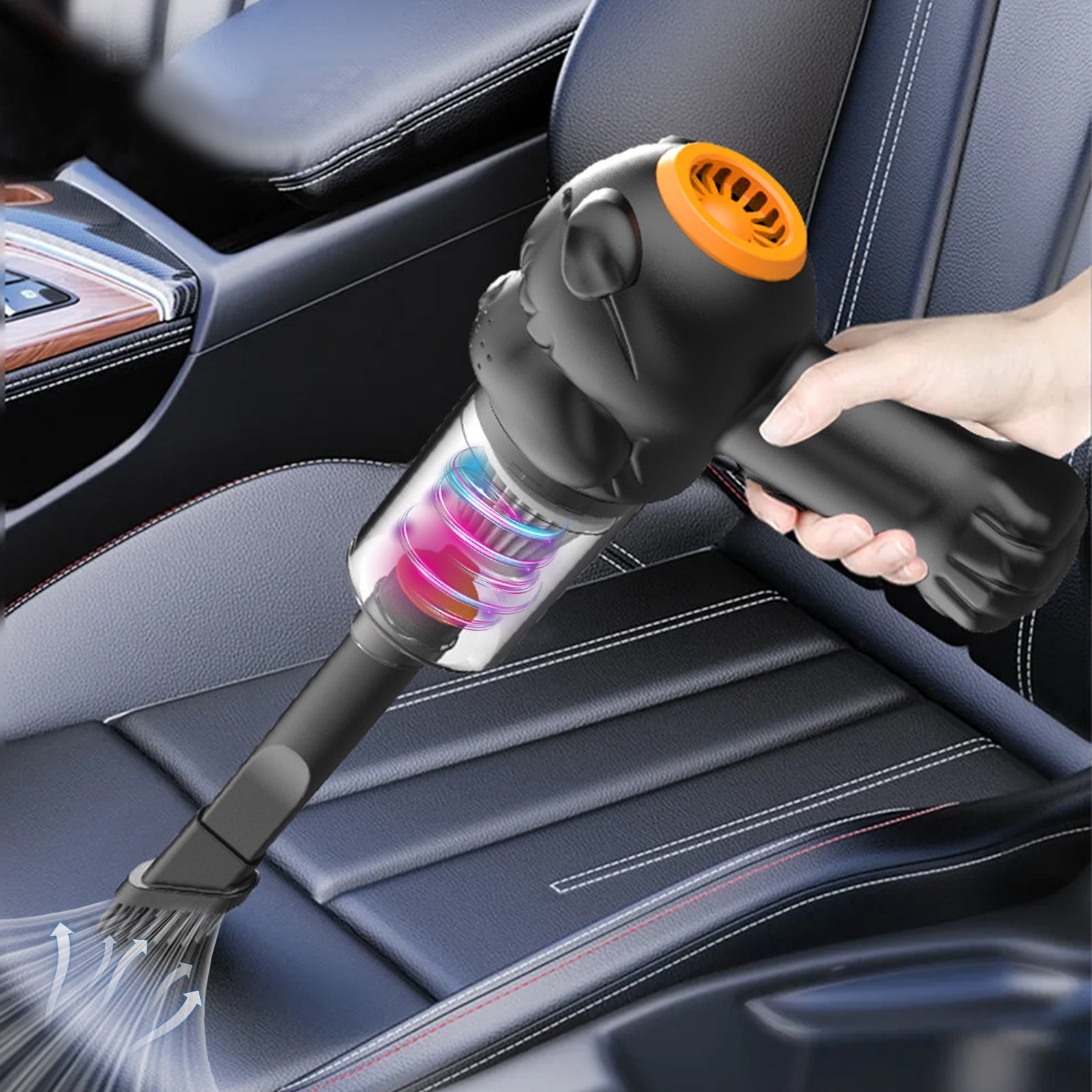 Portable USB Car Vacuum Cleaner, 4000Pa Suction, 200ml Capacity, Handheld Mini Dust Buster with Accessories for Car & Home Cleaning, 45W, 3.7V, 36000rpm