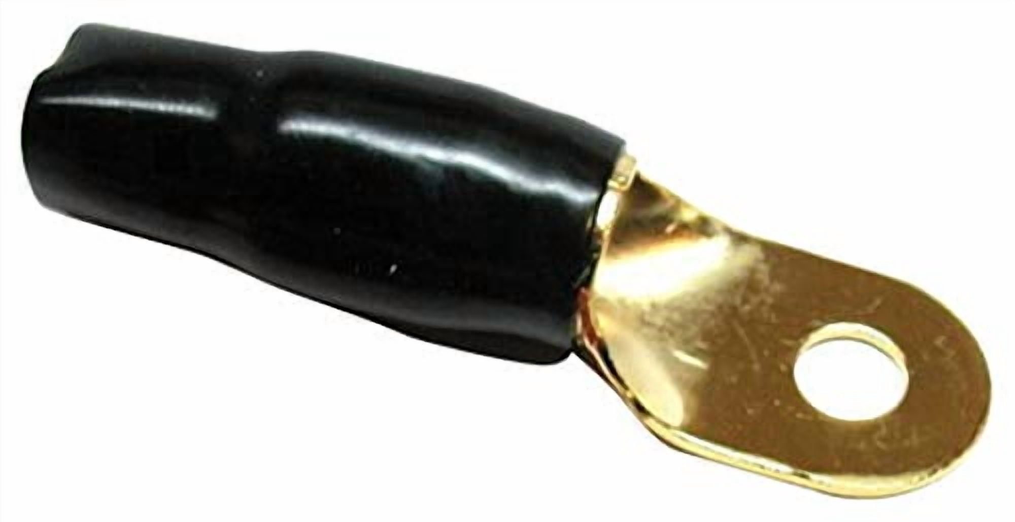 RING TERMINAL 1/0GA. 10PCS. GOLDBLACK SLEEVE