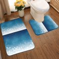 thumbnail image 2 of Yiaed Christmas Snowflakes Print Bathroom Mat Set 2 Pieces Mat Anti-Skid Pad Ultra Soft and Absorbent Bathroom Bath Mat Contour Bath Rugs for Toilet Base, 2 of 6
