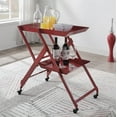 thumbnail image 4 of Furniture of America Perth Modern Metal 2-Shelf Serving Cart, Red, 4 of 5