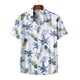 thumbnail image 2 of Camisa de manga corta de un solo pecho con botones informales para la playa para hombre Pompotops oipoqjl44090, 2 of 9