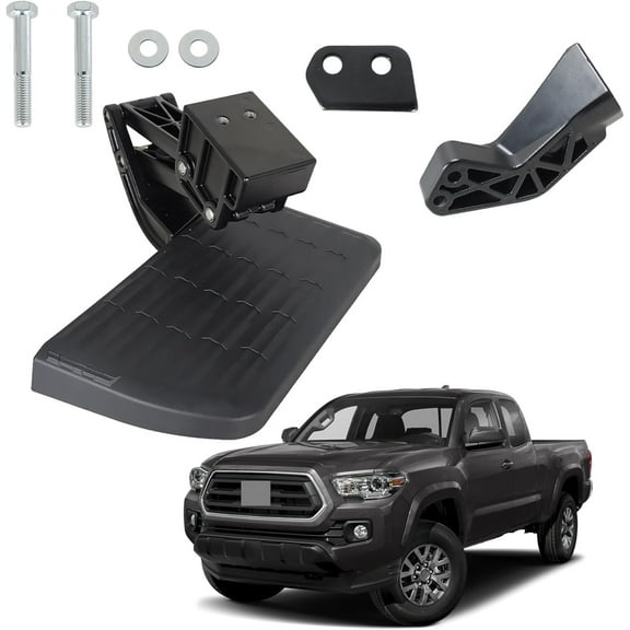 SHZAITOR Black Bed Bumper Tailgate Step Replacement for 2012-2023 Tacoma Folding Truck PT392-35100