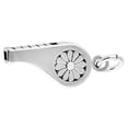 thumbnail image 1 of Sterling Silver 8" 4.5mm Charm Bracelet With Attached 3D Teachers Referees Coaches Whistle Charm, 1 of 1