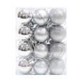 thumbnail image 1 of 24 Christmas baubles for decoration and celebrations, silver, 1 of 5
