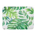 thumbnail image 1 of JSDART Colorful Botanical Watercolor Tropical Leaves Green Branch Drawing Exotic Doormat Floor Rug Bath Mat 23.6x15.7 inch, 1 of 1