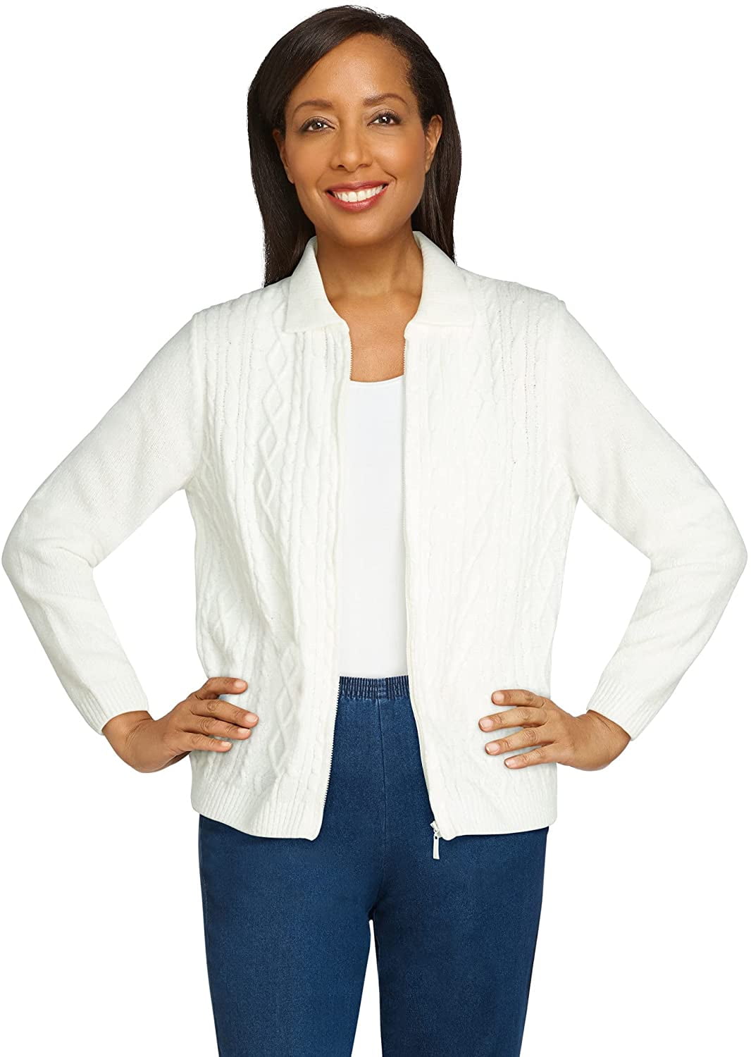 Alfred Dunner Petite Womens Chenille 